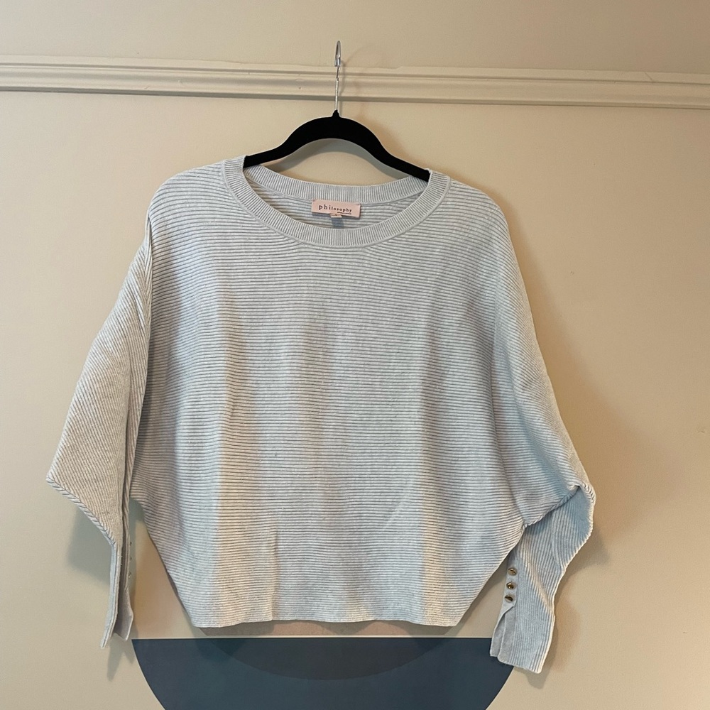 Philosophy grey boatneck sweater